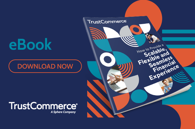 An ebook with the words download now and the TrustCommerce logo