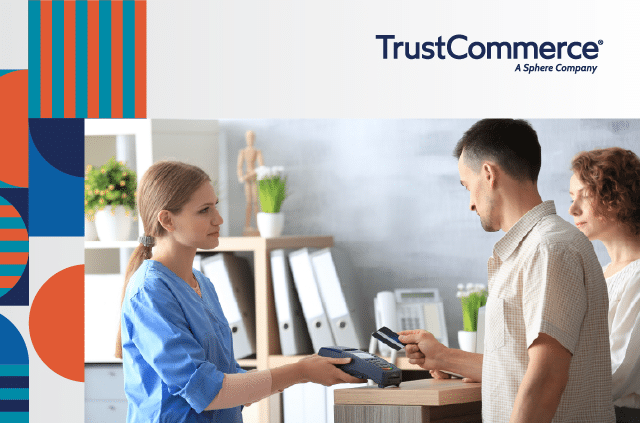 image of two patients paying for medical bill at doctor's office